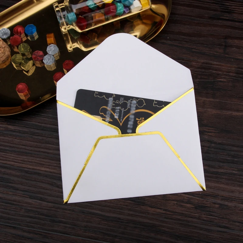  20pcs/set Transparent Paper Envelope Hot Stamping Print Thicken Paper Envelope for Wedding Letter I - 33023396242