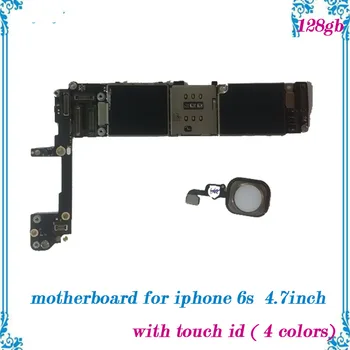 

Test Full function Unlocked 128gb for iphone 6s 4.7inch motherboard with touch id mainboard with full chips Logic Board