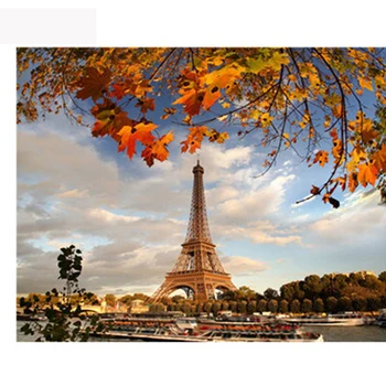 

H1082 full diamond painting,5d diamond painting full,embroidery diamond mosaic tower and Fallen leaves