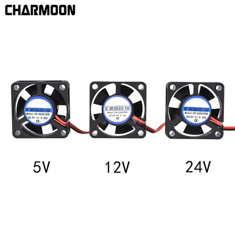 

Reprap DC 5V 12V 24V 2Pin Mini Cooling Brushless 3010 Fan 30MM 30x30x10mm Small Exhaust Fan