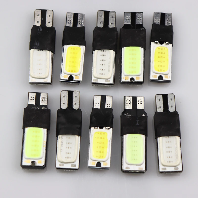 

1pcs T10 194 168 2825 W5W wedge Backup Reverse lamp Sided 12smd T10 COB LED Car brake clearance Light DC 12V