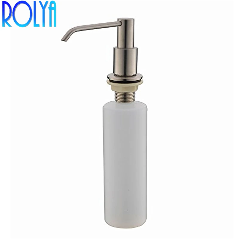 ROLYA New Wholesale Modern Solid Brass Brushed Nickle Kitchen Sink