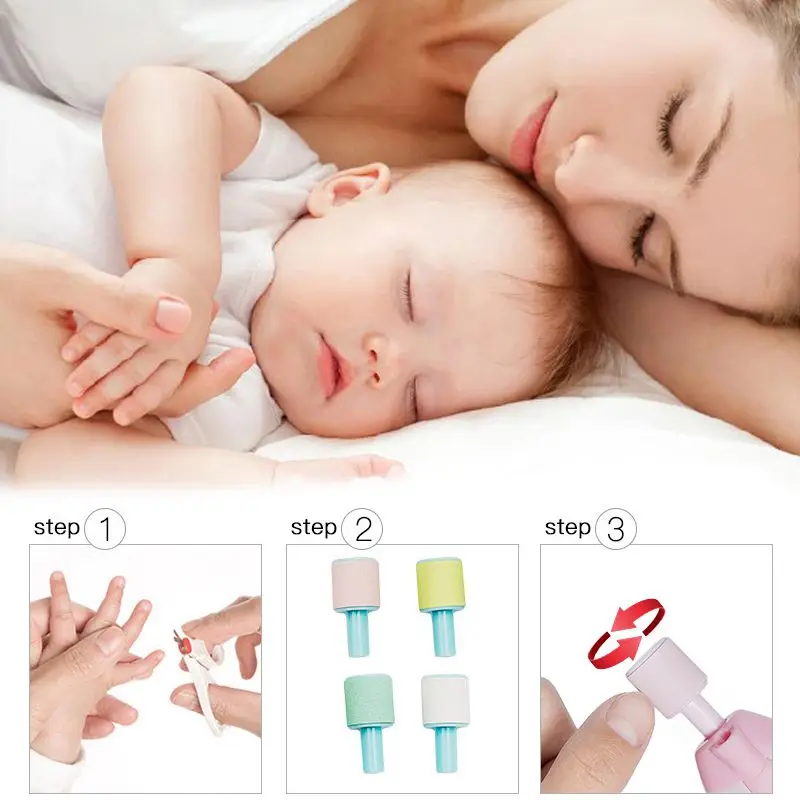 Пилка для ногтей для младенцев Электрический Маникюрный триммер для ногтей набор с кусачками для ногтей, светодиодный свет и 10