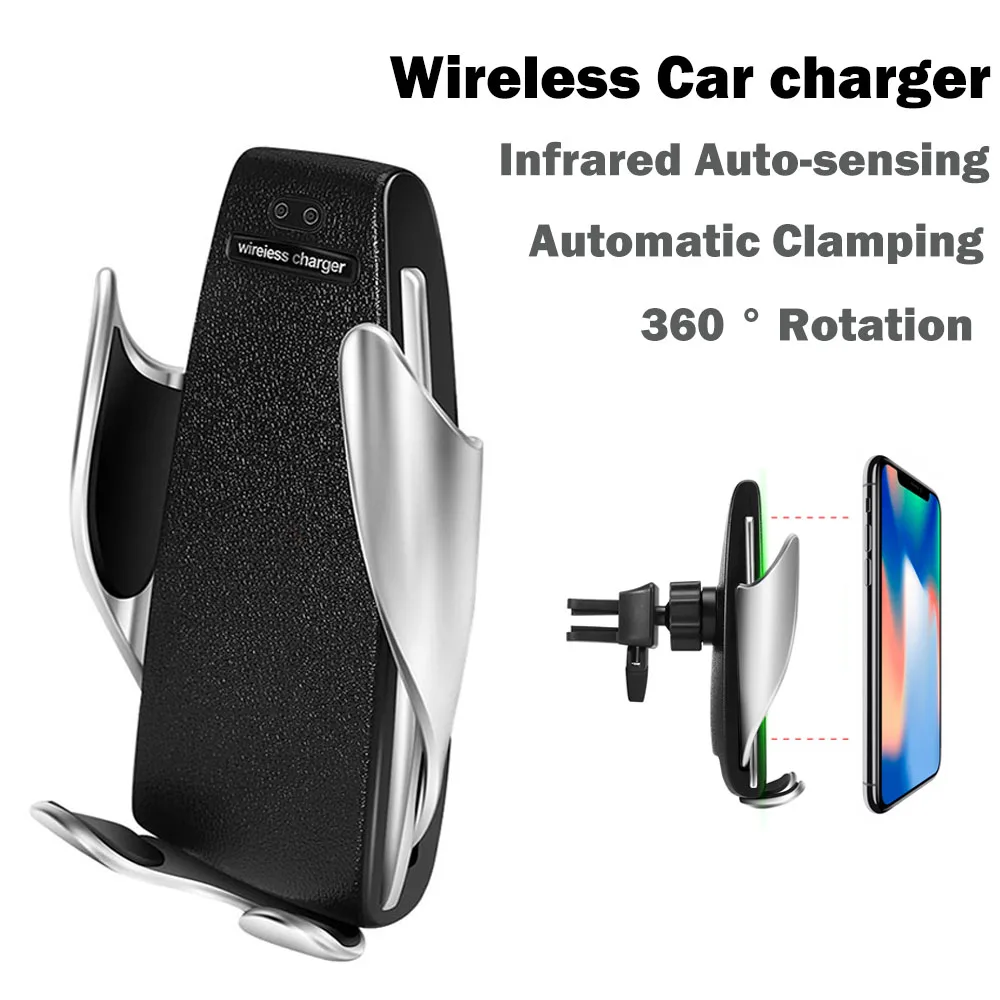 

Wireless Car Charger , Fast Charging Air Vent Infrared Sensor Automatic Clamping Holder , Mount For iphone Xiaomi Samsung Huawei