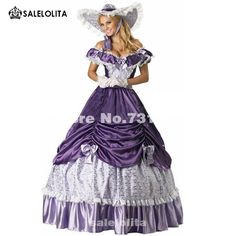 2016 Southern Bell Dress 19 Century Purple Civil War