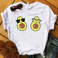 Модная женская забавная футболка с рисунком авокадо, женская футболка с графическим принтом, женская футболка, женская футболка, женская