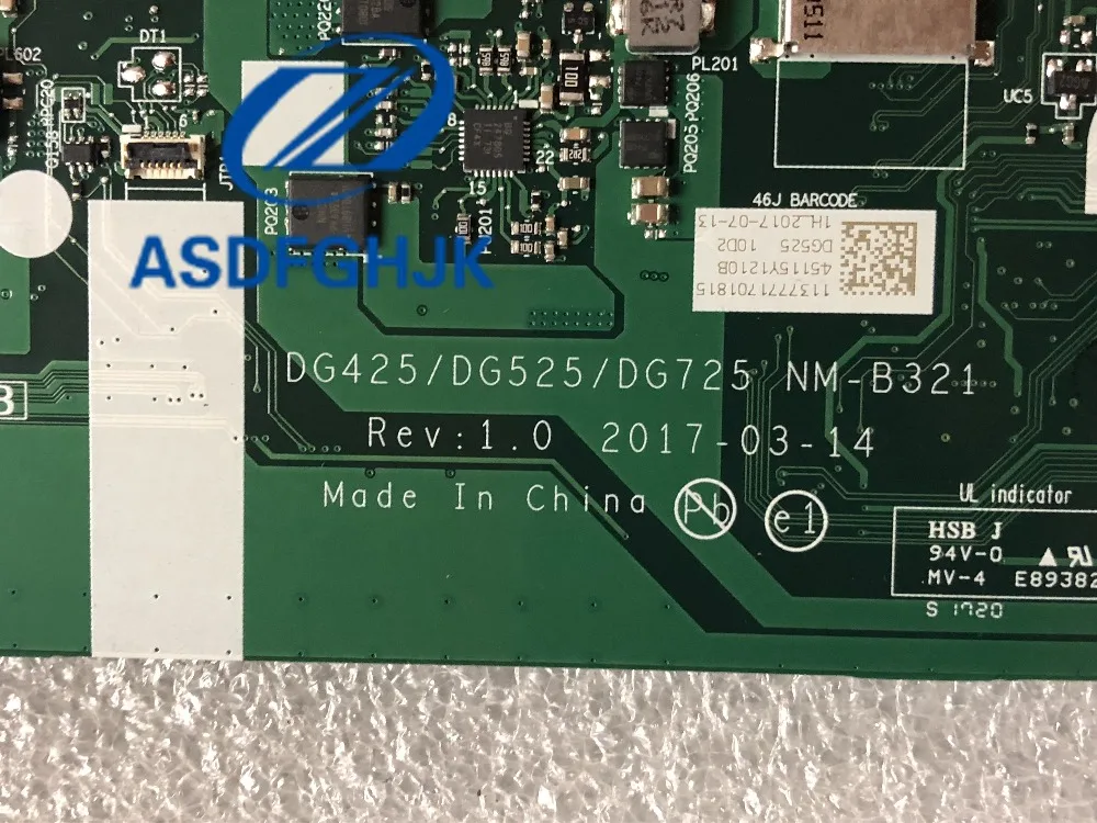 incredible  DG425 DG525 DG725 NM-B321 Mainboard for Lenovo for IdeaPad 320-17AST E2-9000 Laptop Motherboard