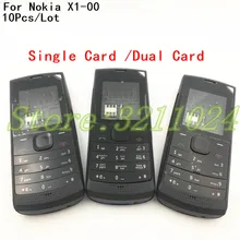 10 шт./лот, хорошее качество, полный корпус, чехол для Nokia x1 X1-00 X1-01, передняя рамка+ батарейный отсек+ средняя крышка+ английские клавиатуры