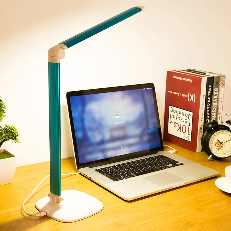 LED Dimmable Desk Reading Lamp Eye Care 3-colors Adjustable Foldable Flexible Lighting indoor Night - 32964179607