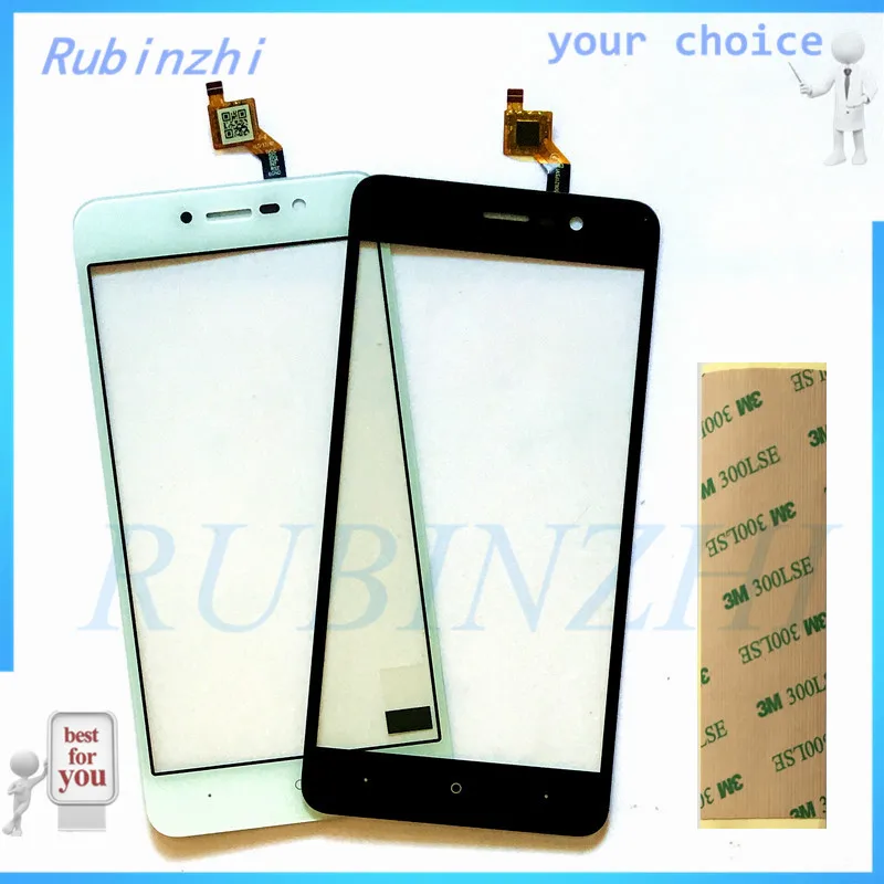 

RUBINZHI + Tape Phone Touch Screen Digitizer For BQ BQ-5591 BQ 5591 Jeans Touchscreen Touch Panel Sensor Front Glass Replaement