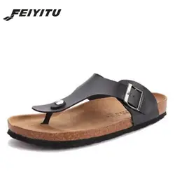 Feiyitu лидер продаж; Новинка Для мужчин вьетнамки 2018 модные летние мужские пляжные Тапочки на корковой подошве на открытом воздухе