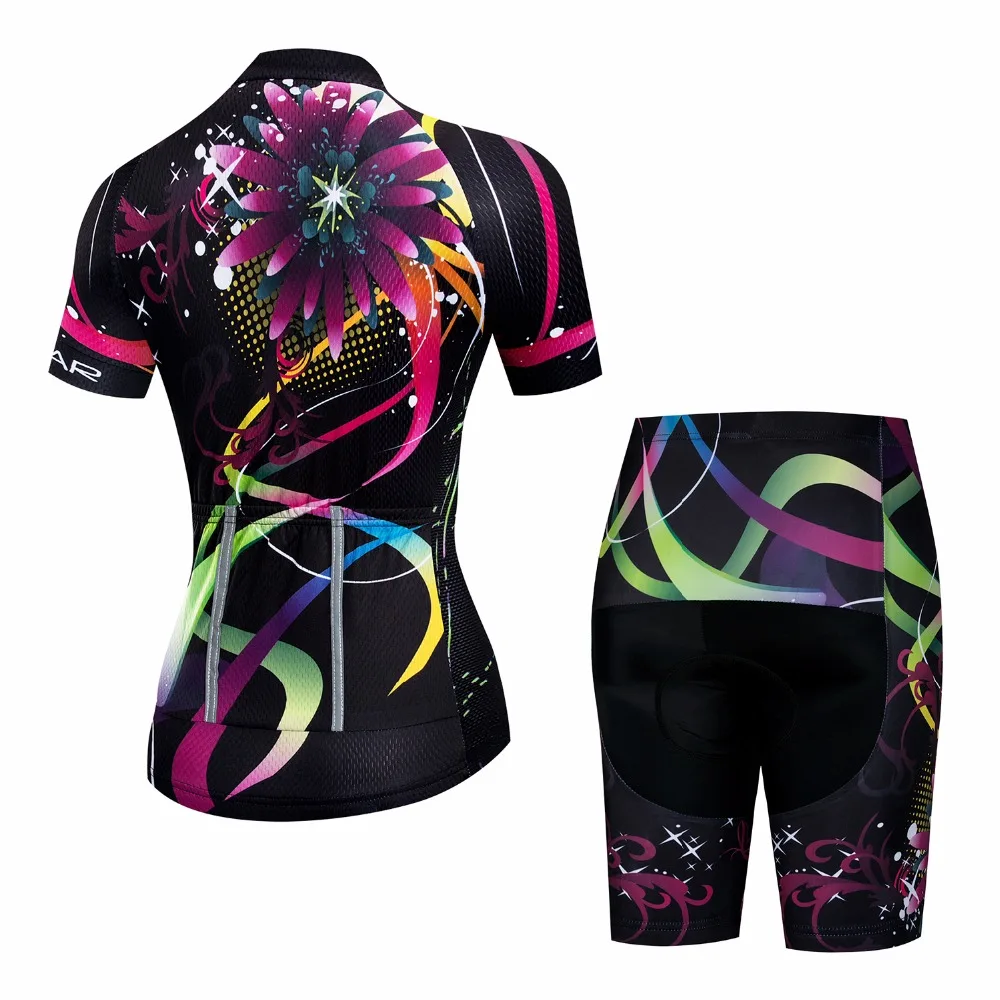 2021 Bike Jersey set Women Cycling jersey Shorts girls Mountainr road MTB Bicycle suits Maillot Ropa Ciclismo Top bottom pink