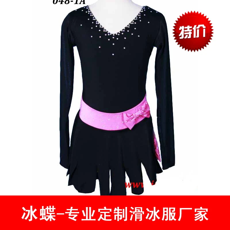 

Customize fancy suit skating competition clothing skating dress free shipping black skating dress