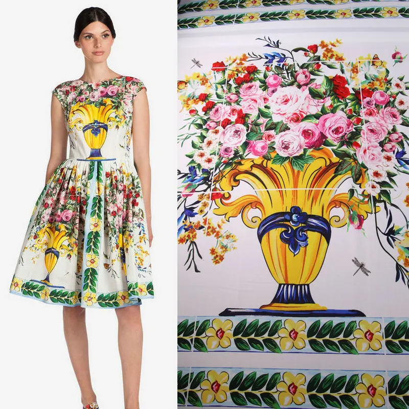 

75x145cm printed fabric drape dress pajamas children's fabric scarf polyester material diyparent-child fabric wholesale cloth