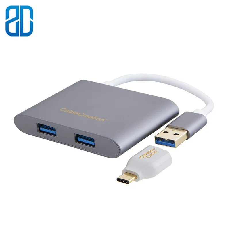 Концентратор USB C на 4 порта 3 0 с адаптером совместимый MacBook Air Mac Mini MacBook/Pro Lenovo Yoga