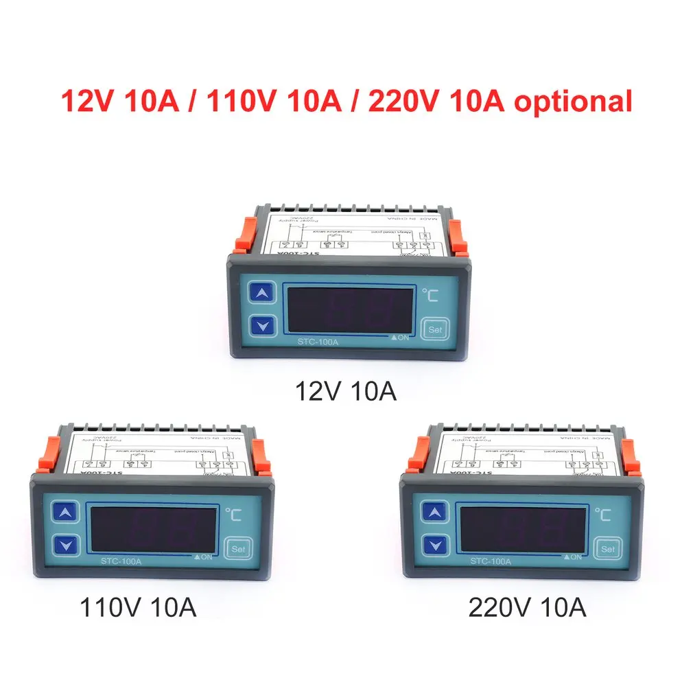 Digital Temperature Controller Cool Heat Refrigerator Thermostat Regulator Thermoregulator Thermocouple Sensor STC-100A