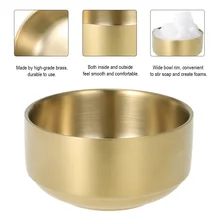 Мужская металлическая для бритья чаша Парикмахерская латунная кружка для мыла чашка для чистки лица мыльница для бритья чаша бритва щетка для бритья