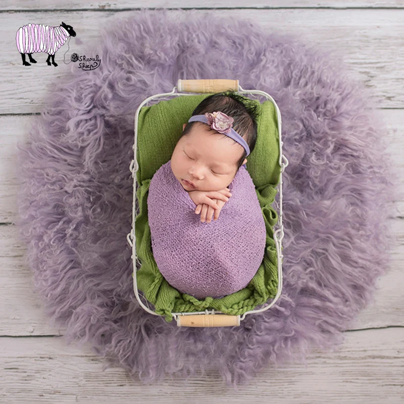 Newborn Baby Photography Wool Fur Blanket Props Baby Photo Shoot Studio Sheep Fur Blanket Infant bebe fotografia Accessories