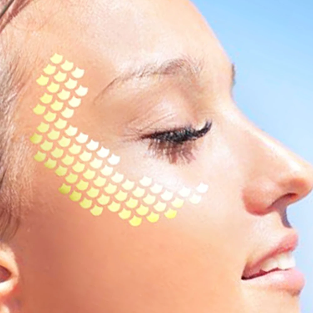 

1pcs Fashion Disposable Gold Silver Face Tattoo Stickers Waterproof Bronzing Beauty Freckles Makeup Flash Body Art Party