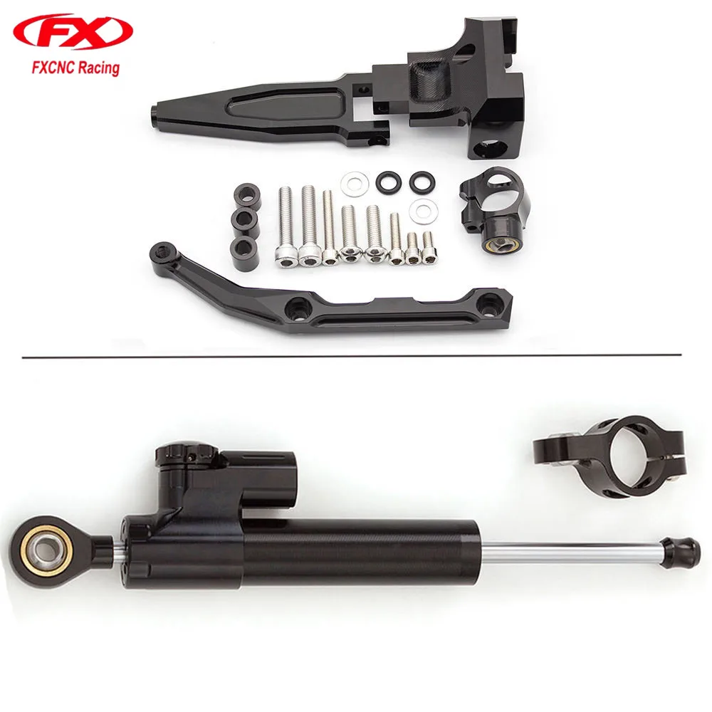 

For Yamaha FJ-09 MT-09 Tracer 2016 2017 2018 CNC Motorcycle Stabilizer Damper Steering Mount Bracket Holder Support Kit Set