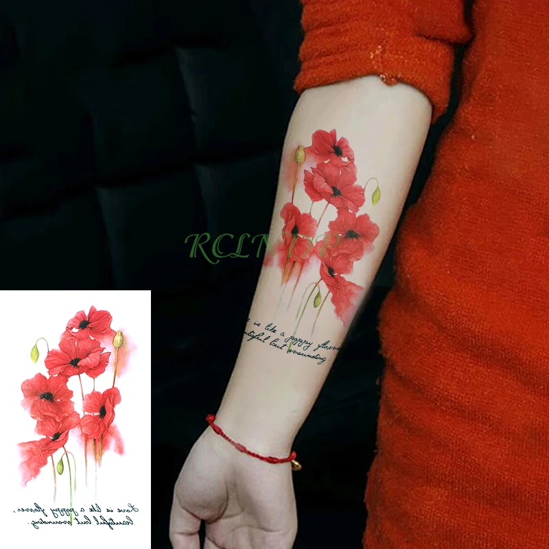 Водонепроницаемая временная татуировка наклейка на ногу рука цветок роза татуировка временная татуировка тату наклейка s флэш-тату для