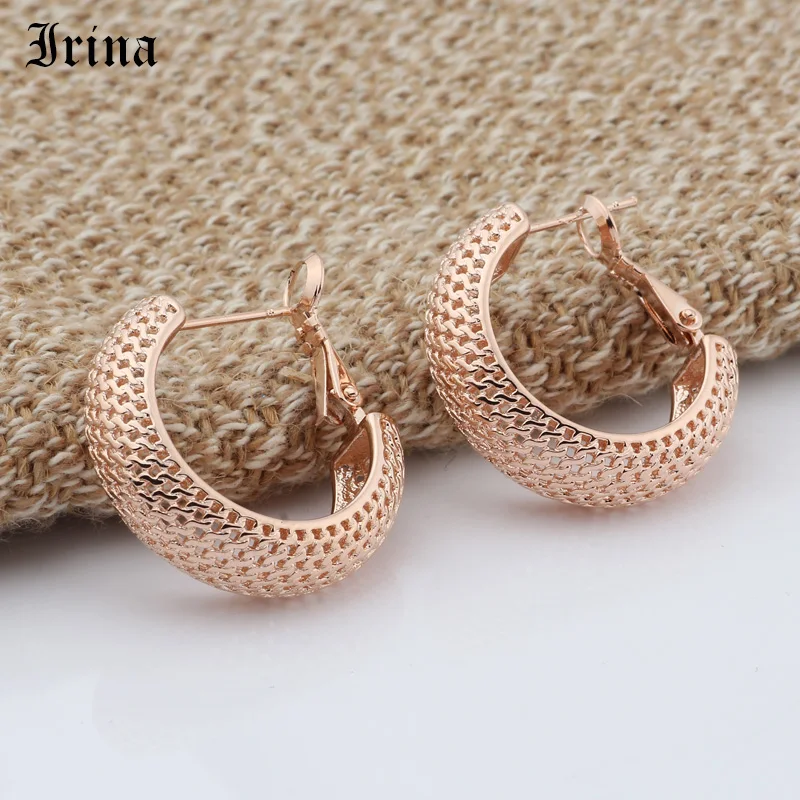 Irina, дизайн, модные очаровательные серьги-кольца, геометрические круглые блестящие большие серьги, ювелирные изделия для женщин