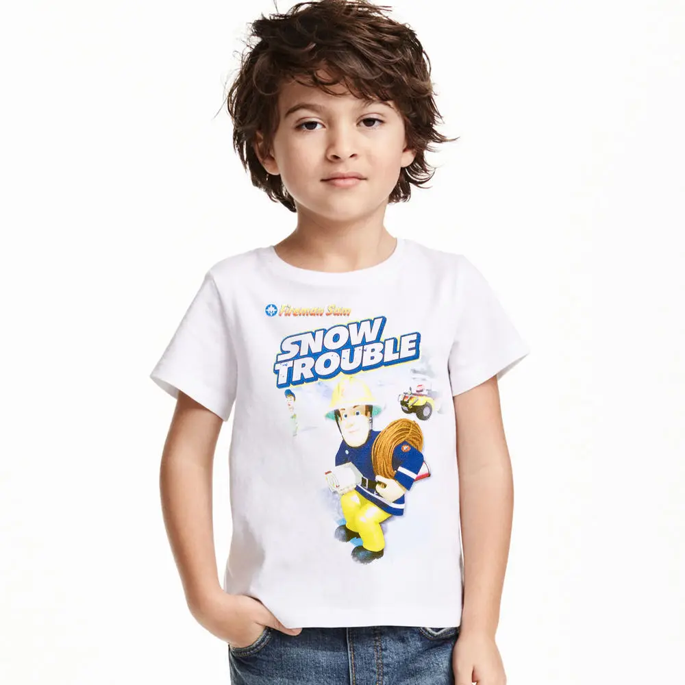 Brand Retail 2018 New sell fireman Summer T shirts Baby boys Childrens