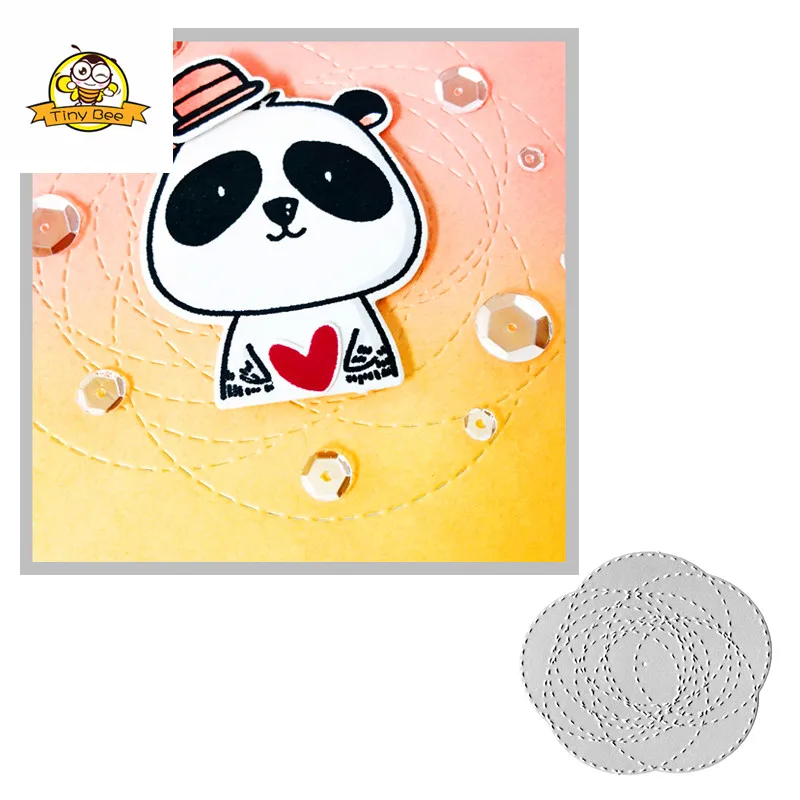 

Circle Imaginary Lines Metal Cutting Dies Scrapbooking for Card Making DIY Embossing Die Cut New Craft Dies Snows Element Decor