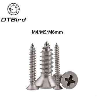 

Free shipping GB846 316 stainless steel Flat head self-tapping KA screws M4 M5 M6 Philips Hot Sale New Style 2017