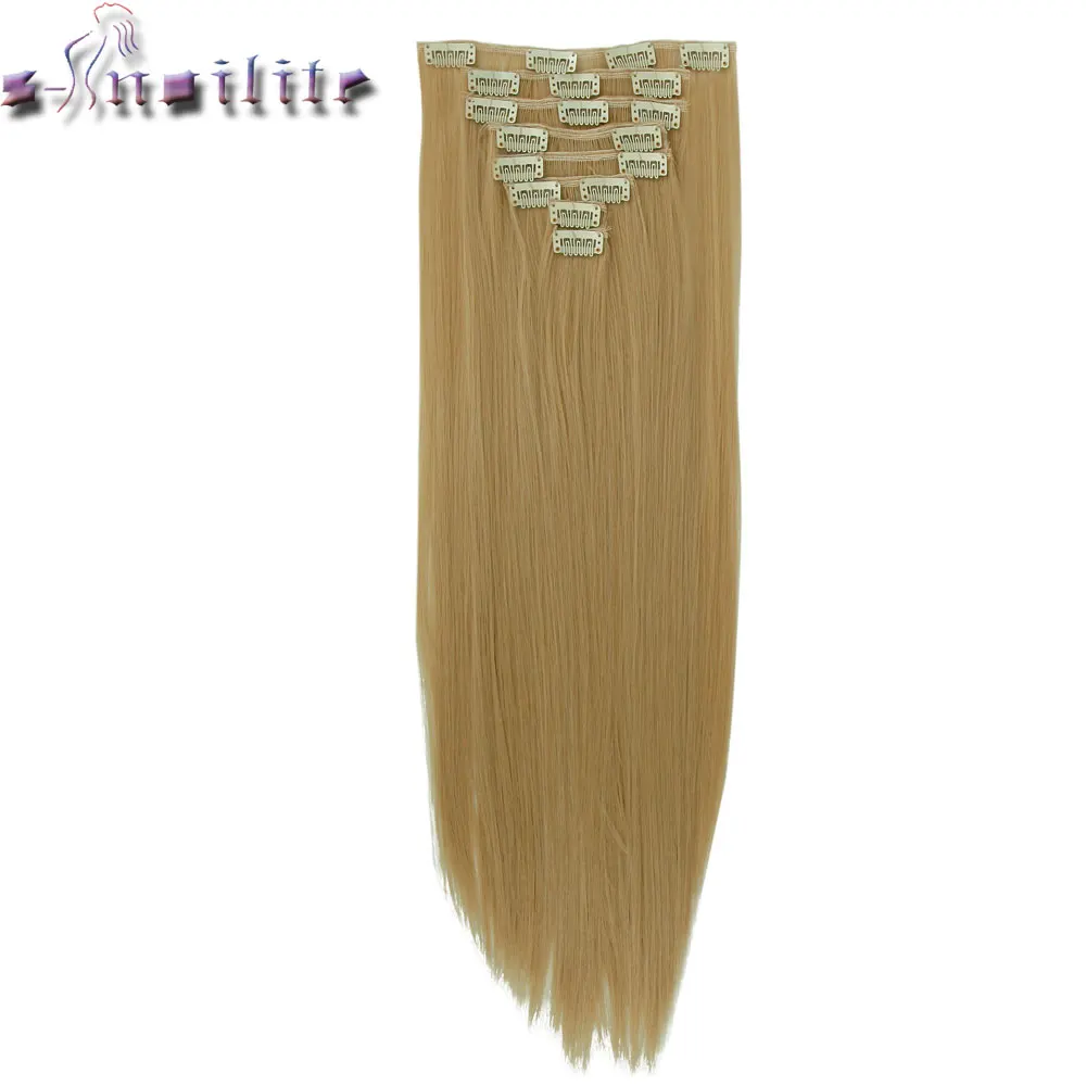 Buy s noilite 61CM 8Pcs/Set 18 Clips ins Striaght Full