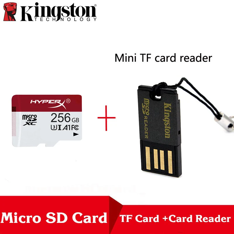 Оригинальная игровая Карта памяти kingston HyperX HXSDC, новая карта Micro SD, 64 ГБ, 128 ГБ, 256 ГБ, класс 10, SD, Мини карта для телефона и игровой машины - Емкость: HXSDC-256GB-G2reader