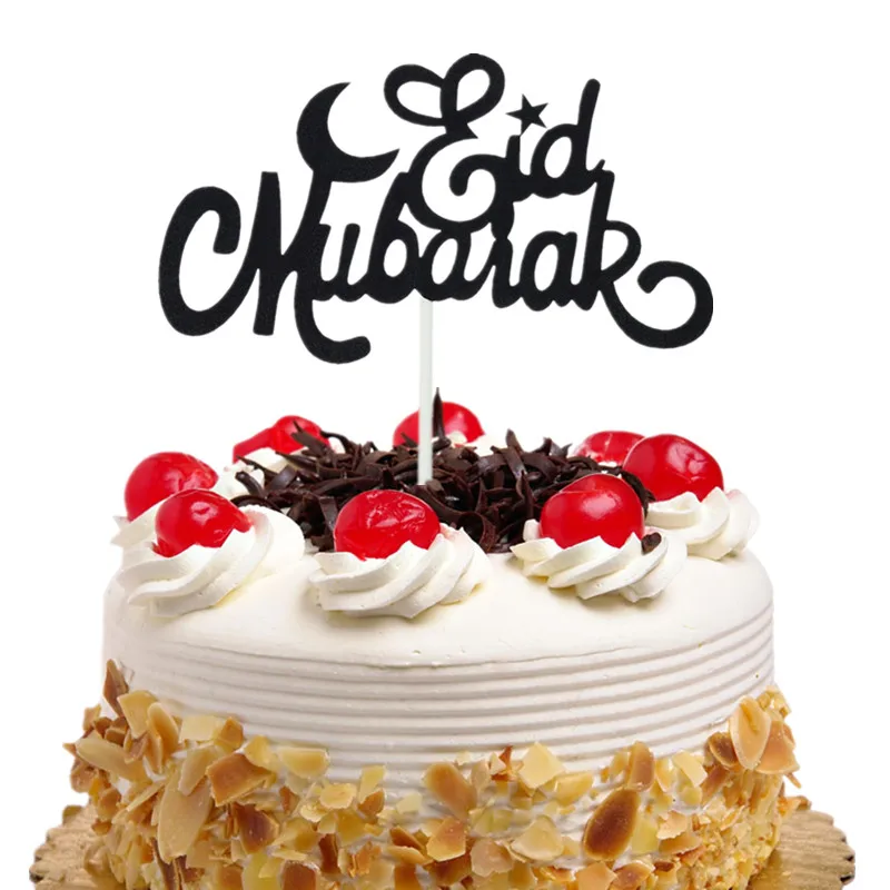 Cake Toppers Flags Glitter Eid Mubarak Kids Birthday ...