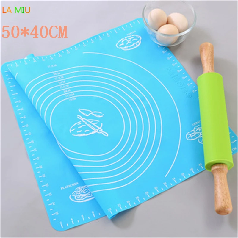 LA MIU 1PC Silicone Baking Mats Rolling Dough Scale Mat Fondant