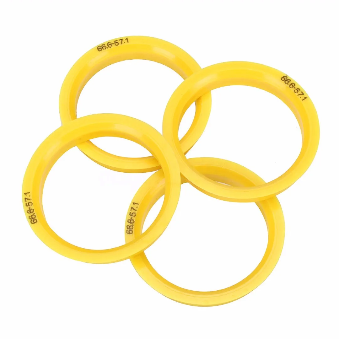 High Quality 4Pcs 66.6-57.1mm Hub Centric Ring Wheel Center Collar Hub Centric Ring For VW Audi SKODA