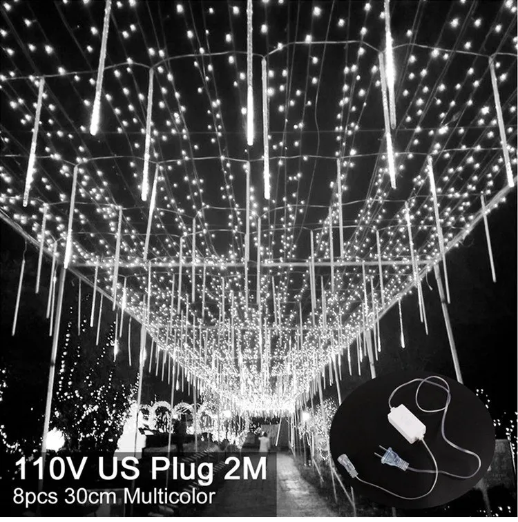 Cool White US Plug 3 Рождественская гирлянда, светодиодный украшения для рождественской елки, украшение на открытом воздухе, Рождественский Декор для дома, Рождественский подарок на год - Цвет: Cool White US Plug 3