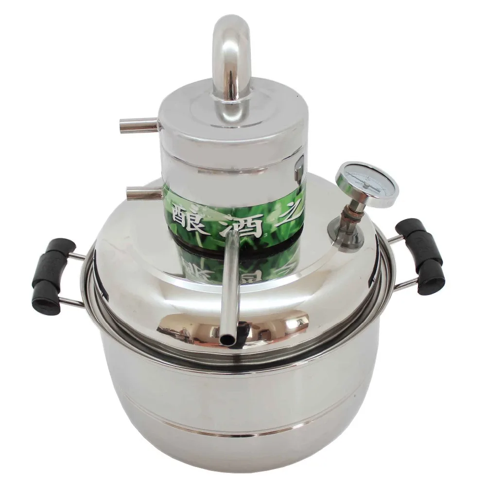 10L Stainless Household Brew Wine Alcohol Distiller Boiler Vodka Maker Spirit Whisky Distiller