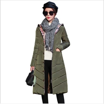 

2019 New Winter Jacket women Snow wear Hooded Women Parkas Thicken Outerwear Warm Winter Coat Female Parkas basic tops G158