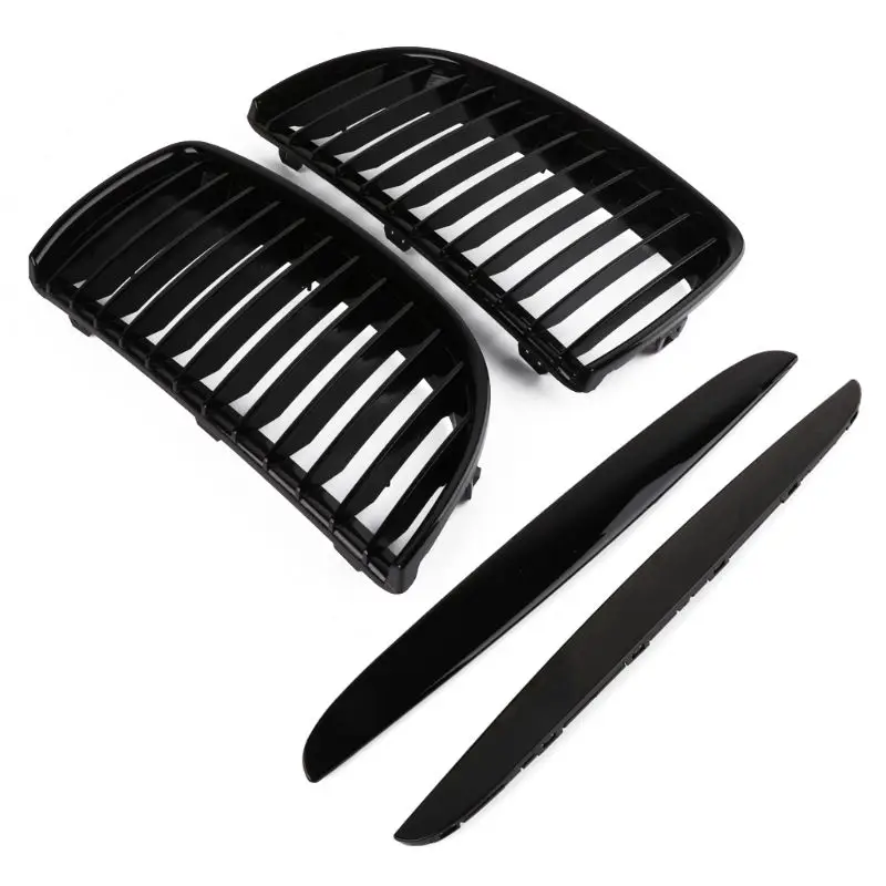 

Drop Ship Gloss Black A Pair Air Intake Grille Kit Decoration Sticker For BMW 3 Series E90