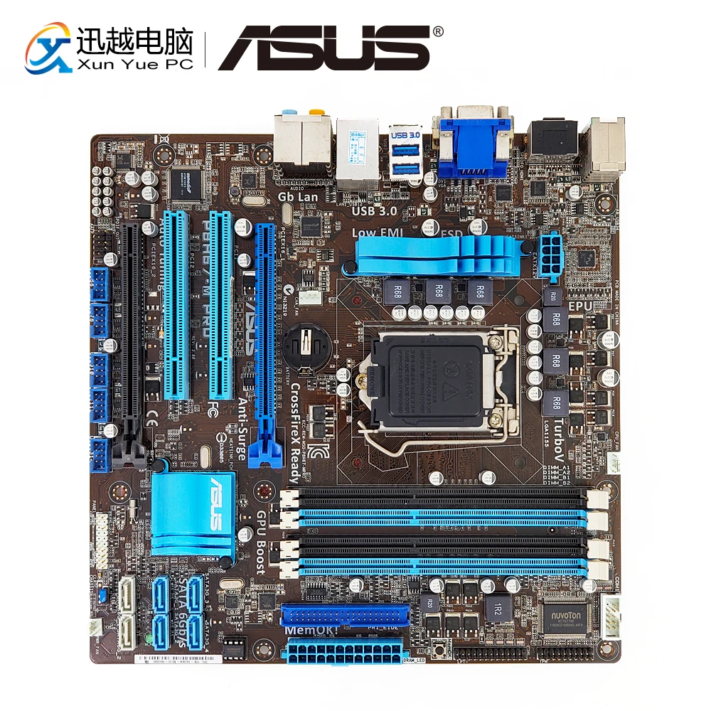 

Asus P8H67-M PRO Desktop Motherboard H67 Socket LGA 1155 For Core i3 i5 i7 DDR3 32GB SATA3 USB3.0 uATX Original Used Mainboard