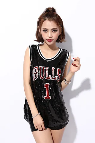 

New Female Sexy Nightclub Costumes Jazz Dance Wear tops Singer Perform T Shirt Hip-Hop Clothing Sequined Suits