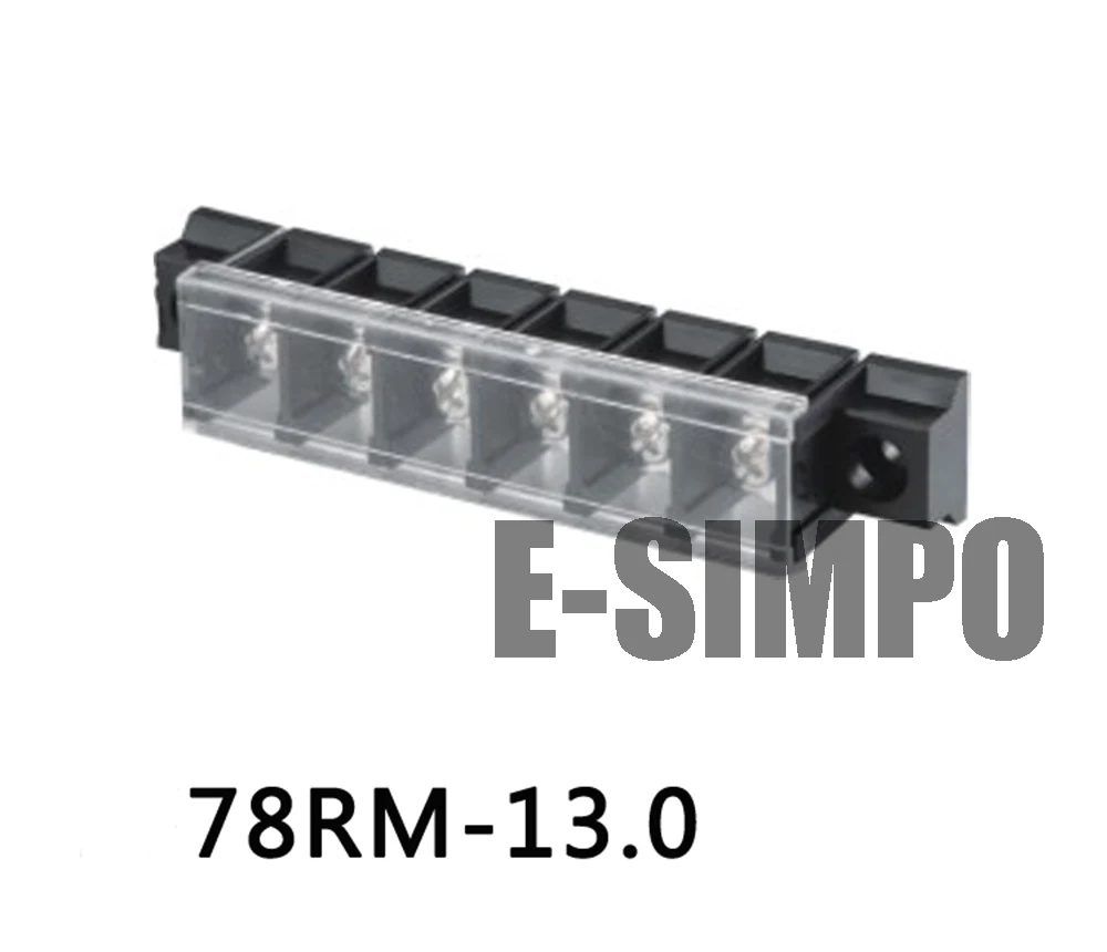 Барьер клеммный блок 78RM 13 мм Шаг 600V30A 18 10AWG с пластиковой крышкой правый угол