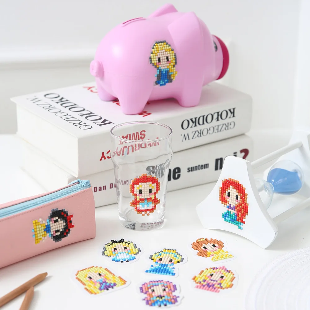 

DIY Diamond Painting Sticker Cartoon Girls Children's Toys Handmade Hobby Diamond Embroidery Accessories Set HK7