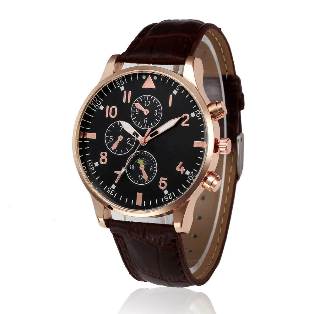 9s & cheap Retro Design Leather Band Analog Alloy Quartz Wrist Watch high quality watches 0717