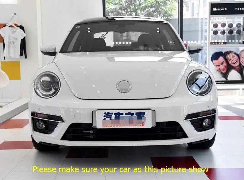 

For Volkswagen Beetle 2013-2015 Side Door Tweeter Speaker Audio Cover Trim Molding Garnish 4 pcs / set / Matt style!