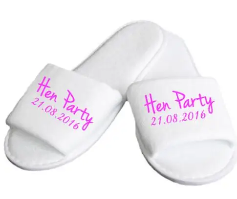 

customize Wedding Bridesmaid Bride maid of honoer Slippers Hens Night Bachelorette Slippers party favors gifts