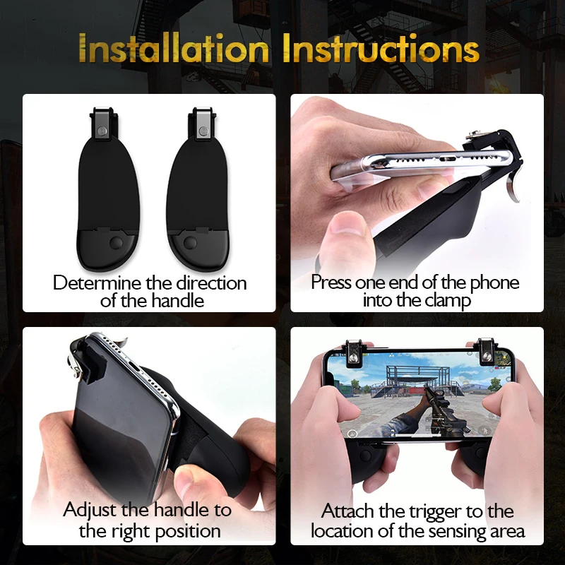PUBG Controller PUBG Mobile Game Controller Gamepad Trigger Aim Button L1R1 Shooter Joystick for iPhone Android Phone Game Pad