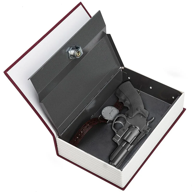 

Security Simulation Dictionary Book Case Home Cash Money Jewelry Locker Secret Safe Storage Box With Key Lock Small Medium Size