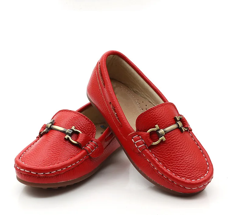 Mocassins de Couro Sapatos do Bebê da Criança Sapatos de Couro Nova Primavera Fundo Macio Genuíno Crianças Respirável Apartamentos Casuais Meninos 04 12 Sapatos de couro