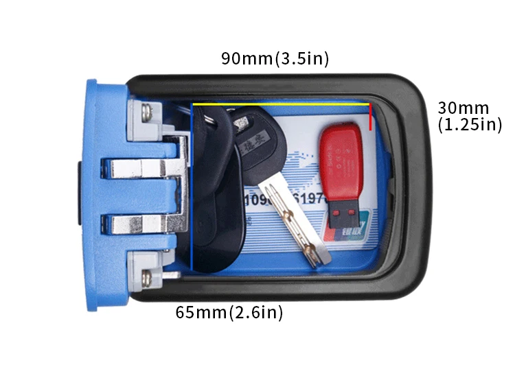 Key Safe Box Wall Mount Combination Password Lock Aluminum Alloy Material Keys Storage Box Multi Color Small Security Safes (5)