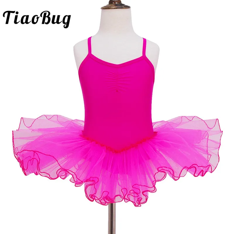 

TiaoBug Cute Girls Spaghetti Straps Princess Ballet Tutu Dress Children Ballerina Party Fancy Dress Dance Leotard Kids Dancewear